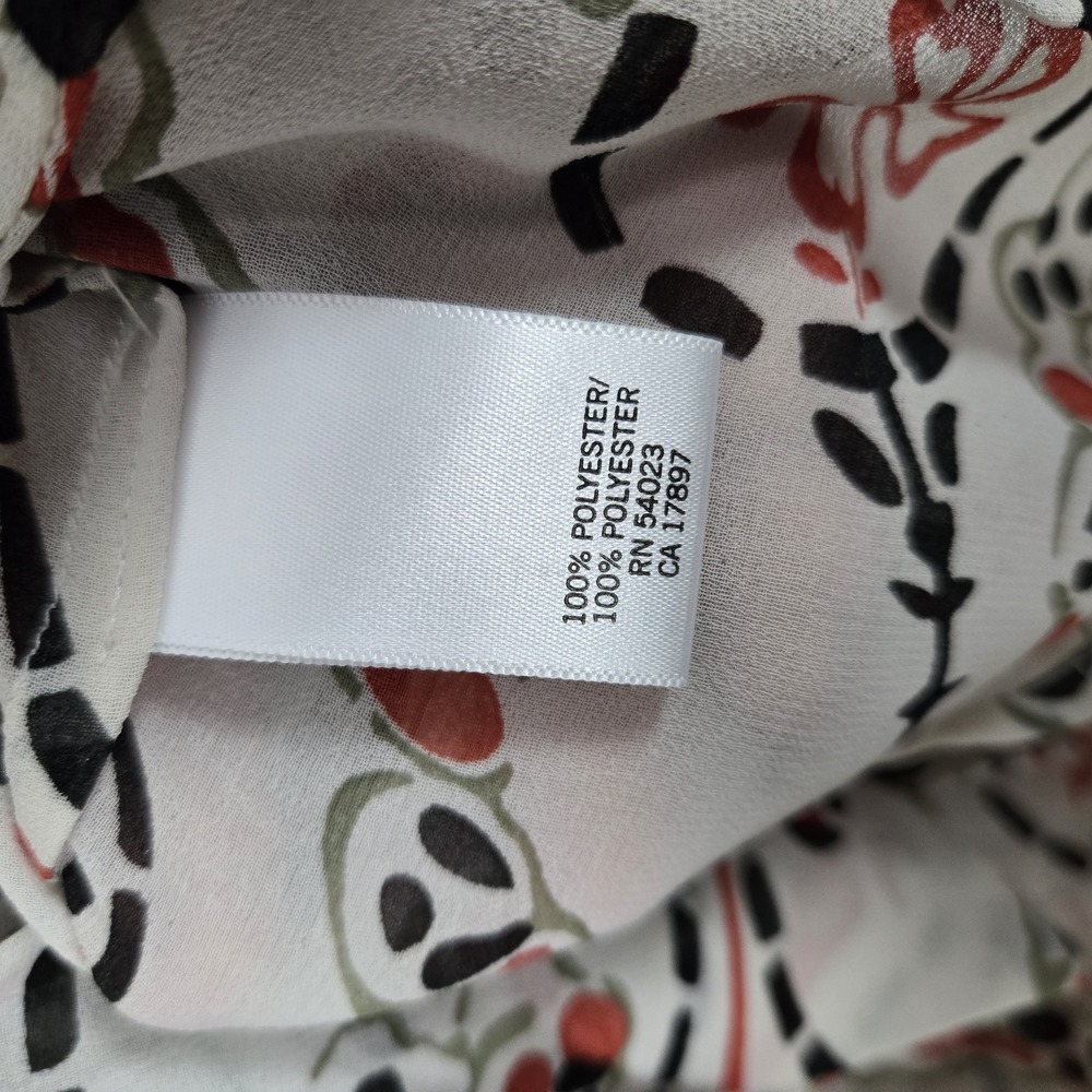 Banana Republic Frilly neck top Cream S - Picture 4 of 5